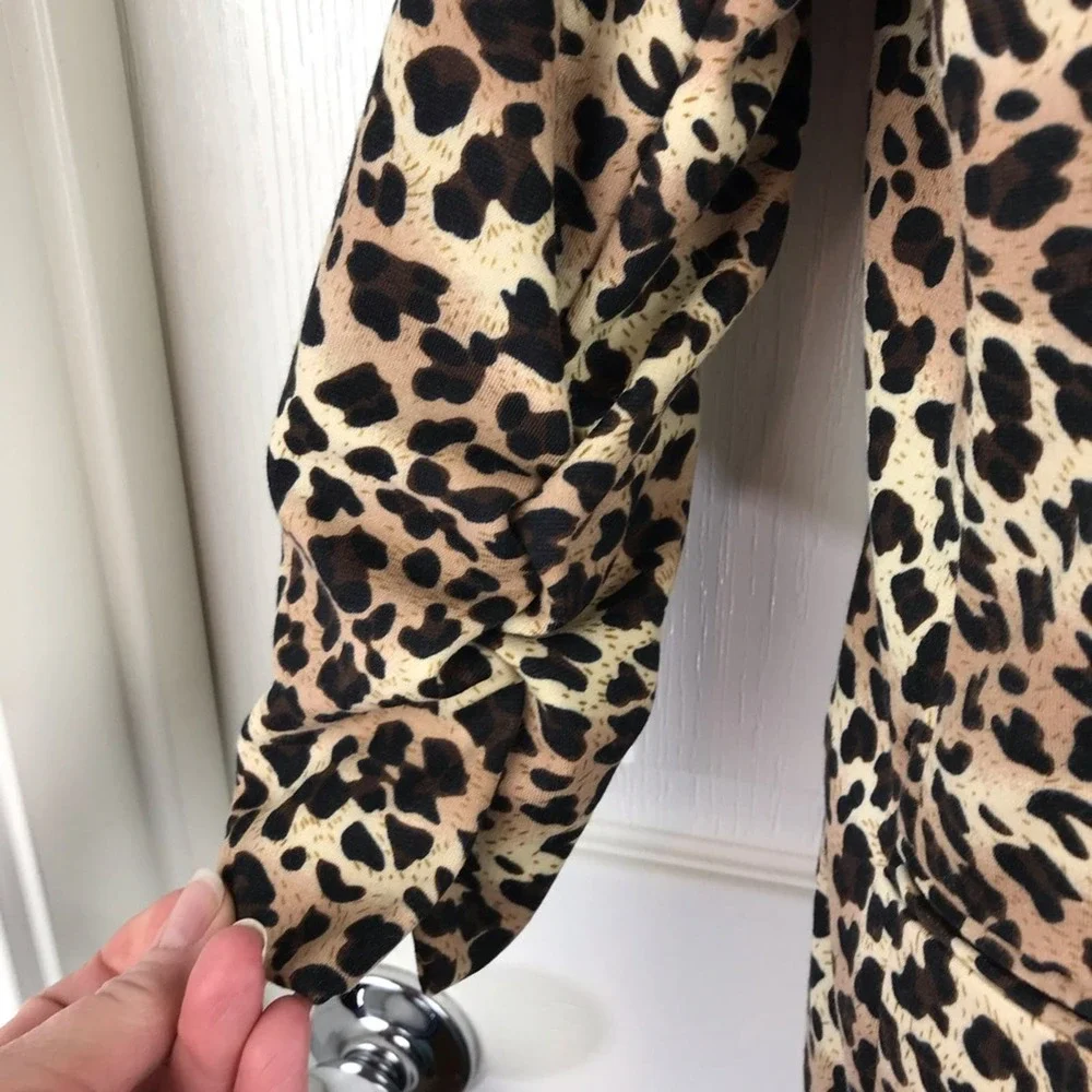 Maxim Studio leopard Print Blazer Fully lined Size Large NWT - Picture 6 of 8
